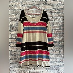 Free People dress in vibrant colors. Excellent condition, smoke & pet free home